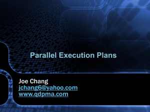 Parallel Execution Plans