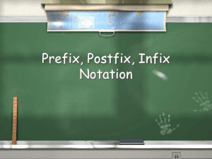 Prefix, Postfix, Infix Notation