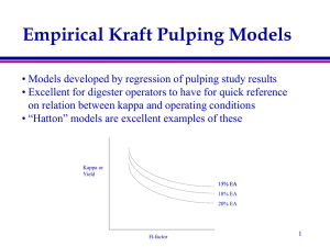 Delignification Kinetics Models H Factor Model