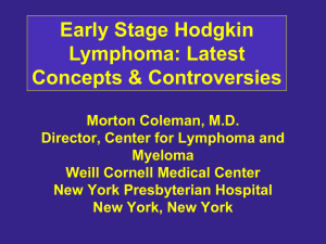 Early stage Hodgkin lymphoma – is it no longer a problem