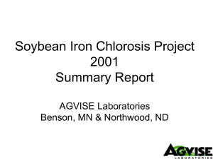 to and view the Soybean Iron Chlorosis Project.