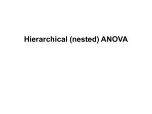 Hierarchical (nested) ANOVA