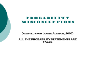Probability Misconception answers