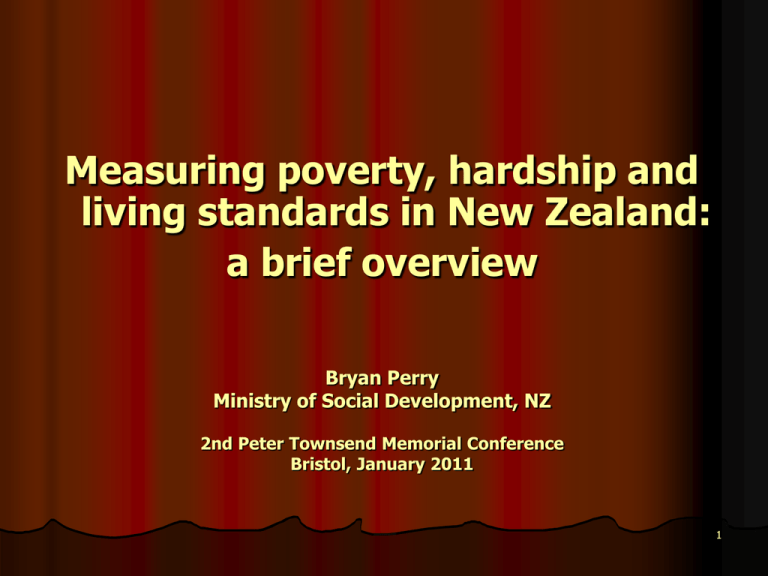 Poverty Measurement In New Zealand