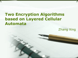 Encryption algorithm based on Cellular Automata