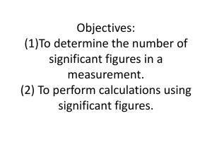 Chapter 1 Section 3: Measurements and Calculations in