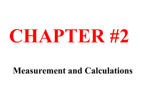 Ch#2 Measurement and Problem Solving