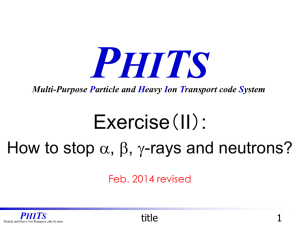 Exercises (II): How to stop radiations?