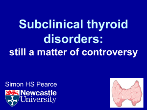Subclinical hypothyroidism