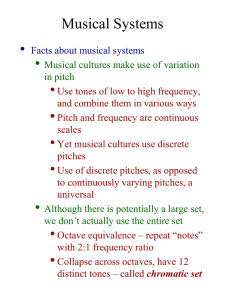 Musical Scales and Tonality - University of Toronto Scarborough