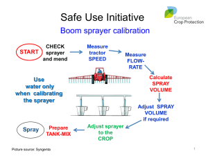Field sprayer calibration guide