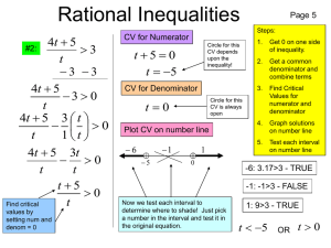 Rational Inequalities - Camden Central School