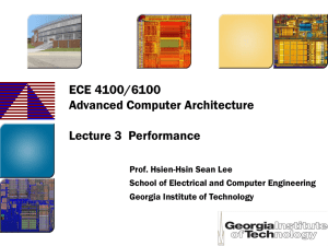 Lec3-perf - ECE Users Pages - Georgia Institute of Technology