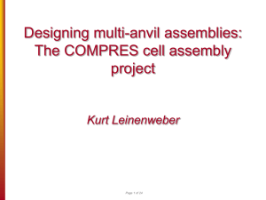 Designing multi-anvil assemblies: The COMPRES cell