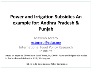 Power and Irrigation - International Growth Centre