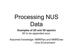 2, 3, and 4D Processing of NUS data. (incomplete.. needs