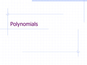 Polynomials