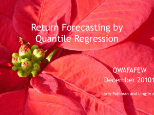 Return Forecasting by Quantile Regression