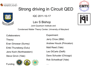 Strong driving in circuit quod erat demonstrandum (QED)