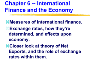 Chapter 6 -- International Finance and the Economy