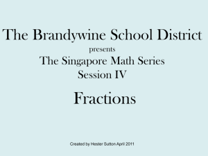 Fractions - Brandywine School District