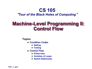 X86 Control Flow