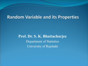 Random Variable and its Properties