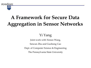A framework for secure data aggregation in sensor