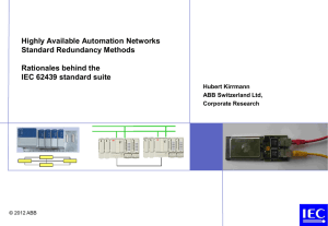 IEC 62439 -High Availability Automation Networks