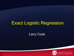 Exact Logistic Regression