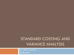 Cost variance