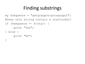 Finding substrings