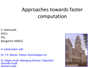 Approaches towards faster computation