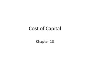 Cost of Capital - Faculty and Research