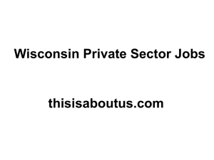 Wisconsin Private Sector Jobs
