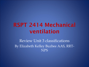 Mechanical ventilation