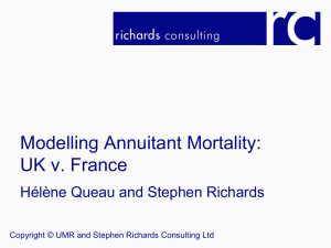 Modelling Annuitant Mortality: UK v. France