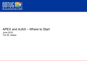 APEX & AJAX – Where to Start Presentation