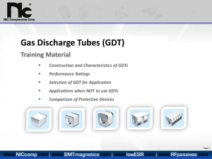 Gas Discharge Tubes - NIC Components Corp.