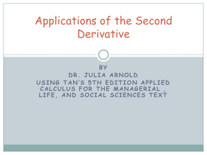 Applications of the Second Derivative