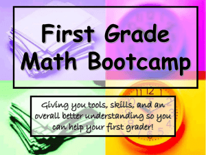 1st Grade Math Bootcamp for Parents