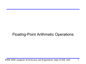 Floating point arithmetic operations