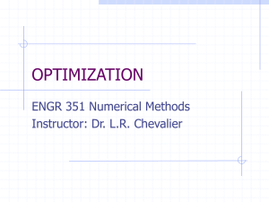 Optimization Methods - Civil and Environmental Engineering | SIU