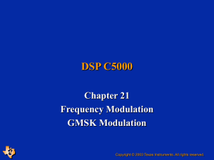 Digital Frequency Modulation - GMSK
