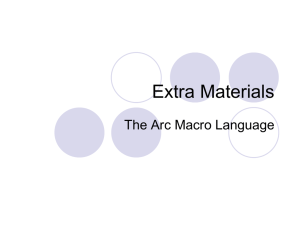 Introduction to Arc Macro Language