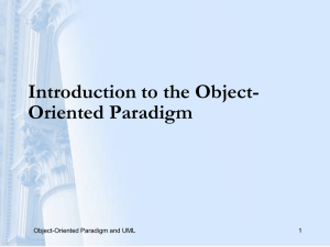 The Object-Oriented Paradigm