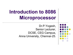 Another Detailed Introduction to 8086 MicroP by Yogesh