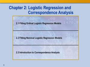 Logistic Regression and Correspondence Analysis