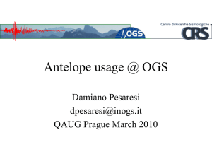 Antelope usage @ OGS