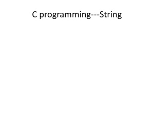 C strings